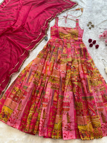 Anarkali Collection "Indira" - Rose