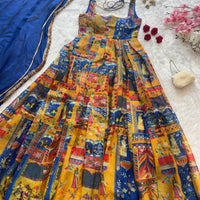 Anarkali Collection "Indira" - Bleu