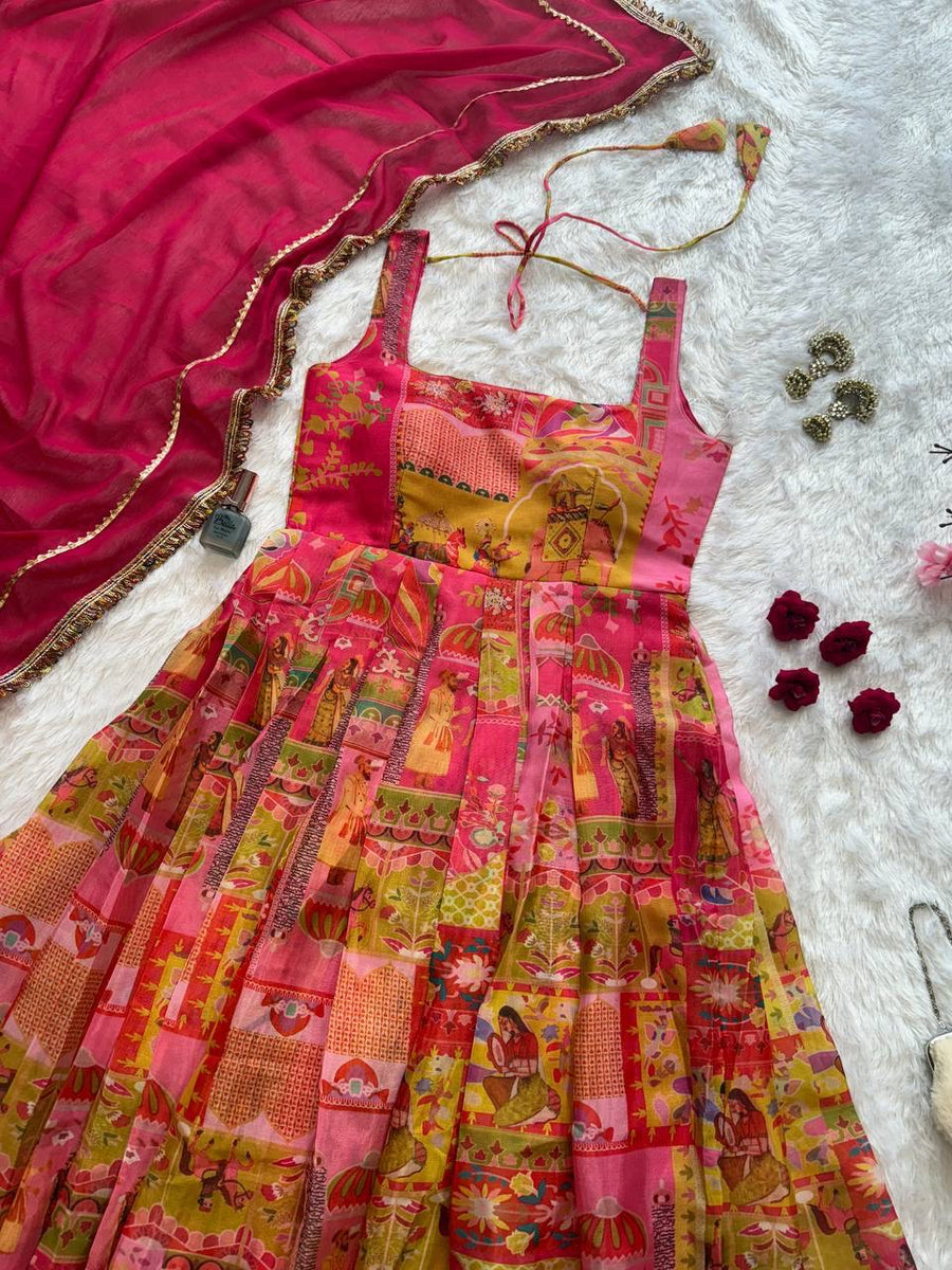 Anarkali Collection "Indira" - Rose