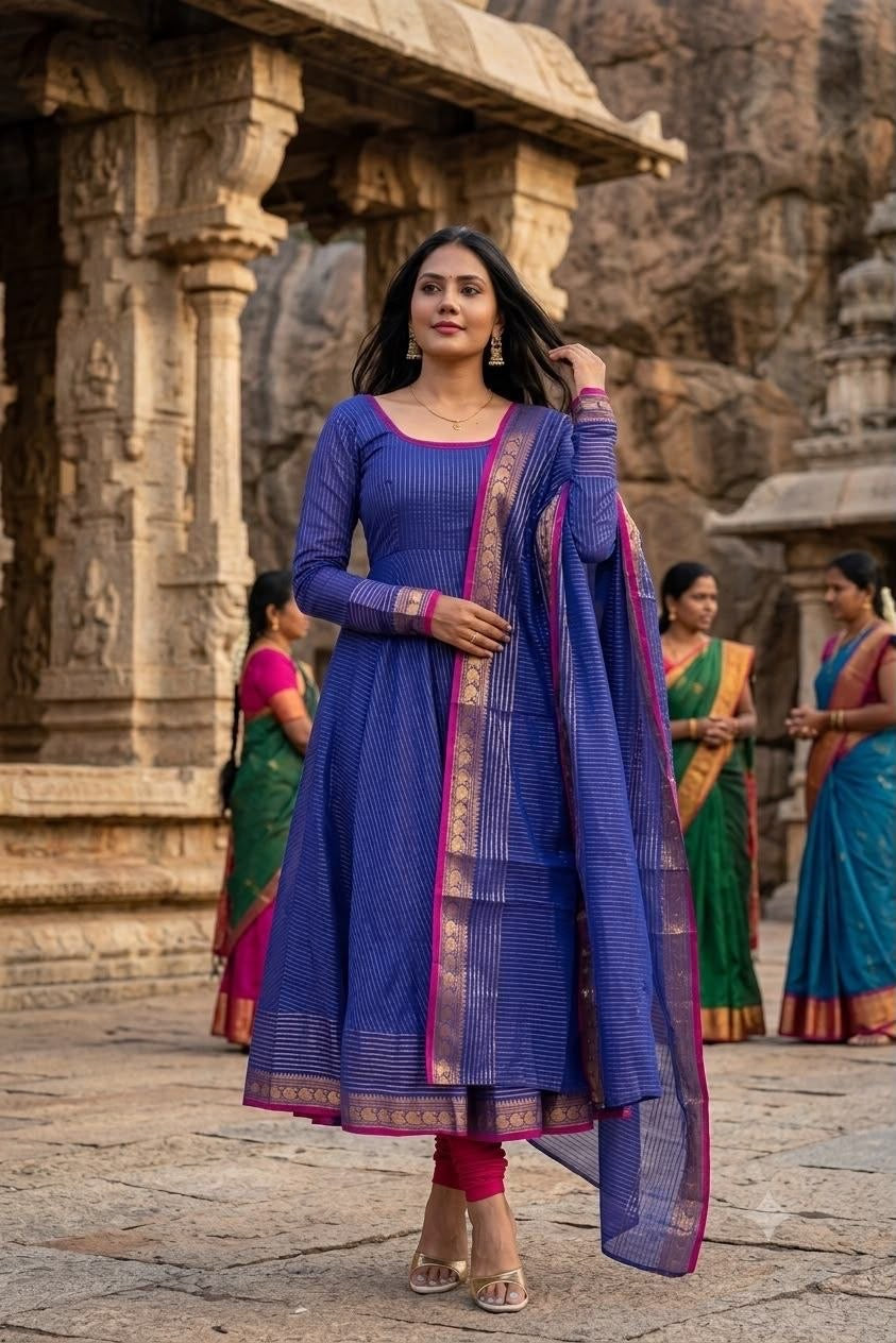 Anarkali Collection "Tressee" - Bleu