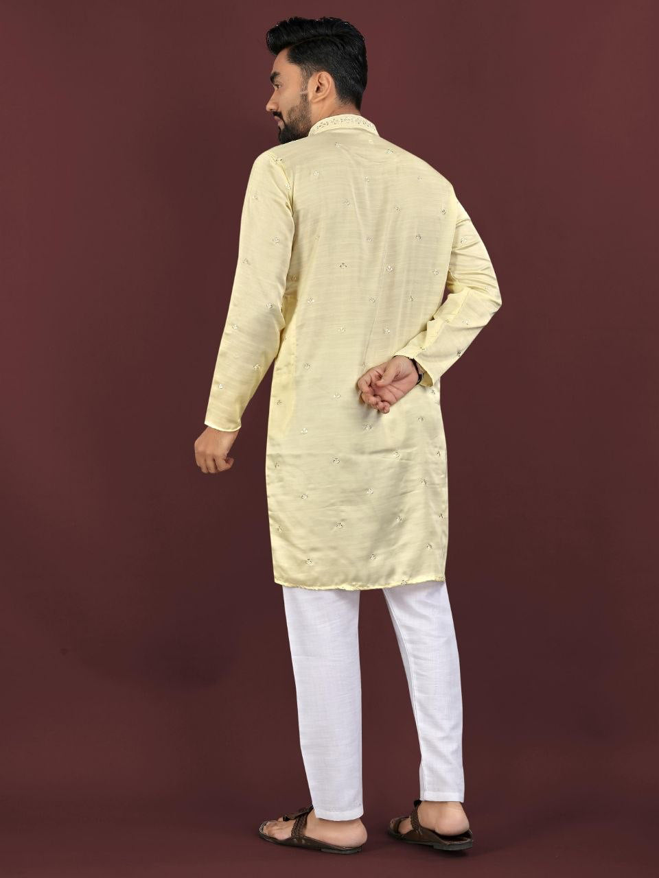 Kurta "Kumaran" - Jaune paille