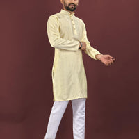 Kurta "Kumaran" - Jaune paille