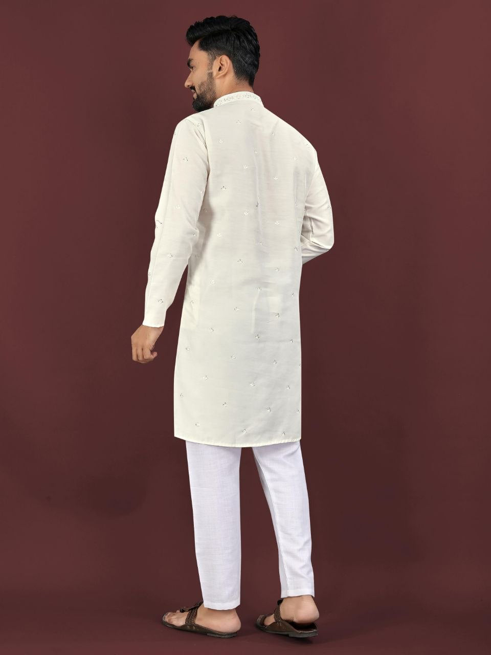 Kurta "Kumaran" - Blanc cassé crème