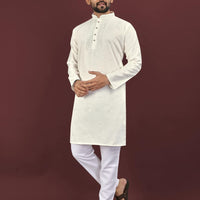 Kurta "Kumaran" - Blanc cassé crème