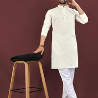 Kurta "Kumaran" - Blanc cassé crème