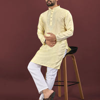 Kurta "Kumaran" - Jaune paille