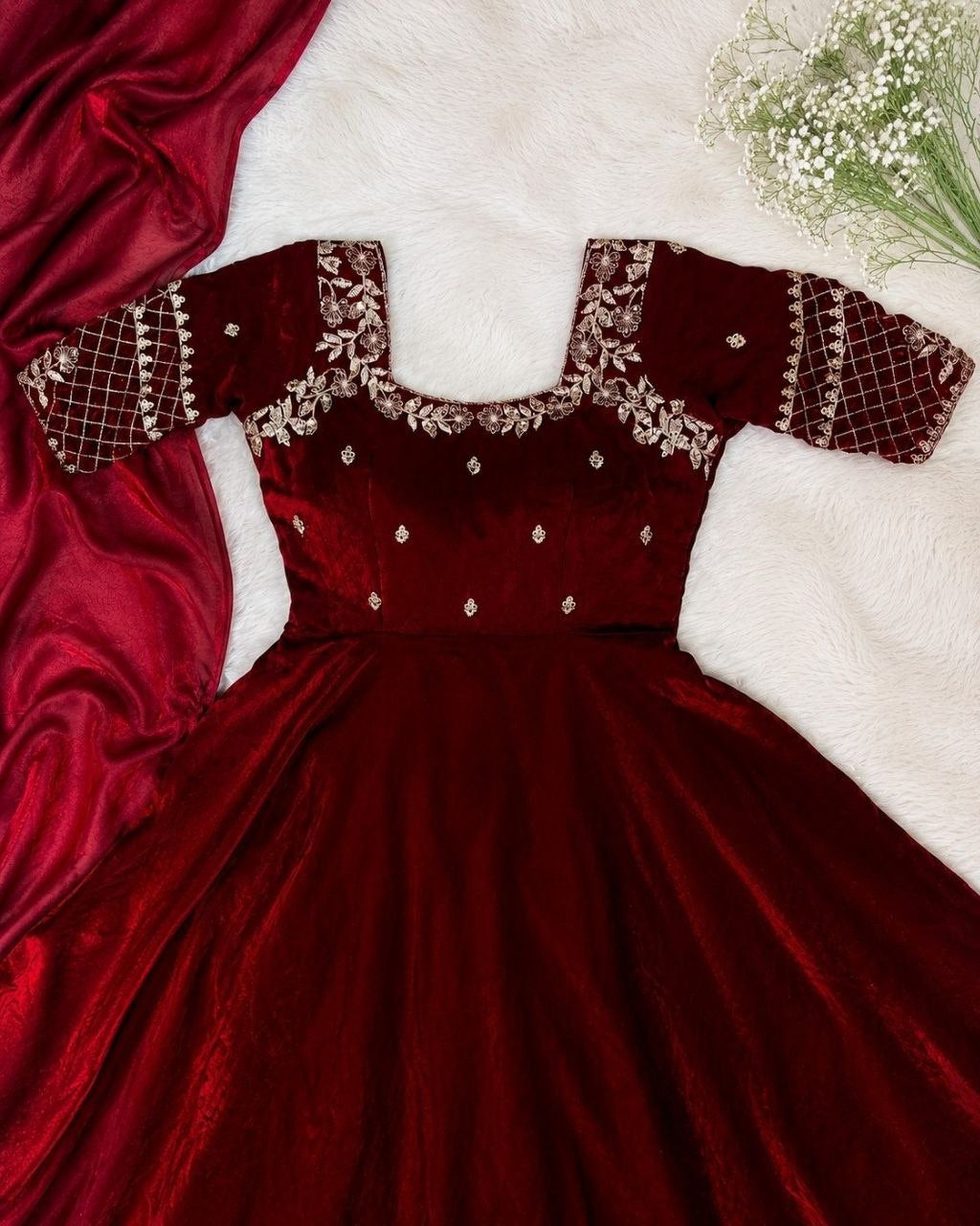 Anarkali  "Kalki" - Bordeaux