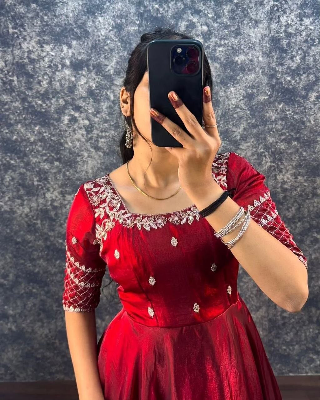 Anarkali  "Kalki" - Bordeaux