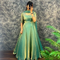 Anarkali  "Kalki" - Vert pistache