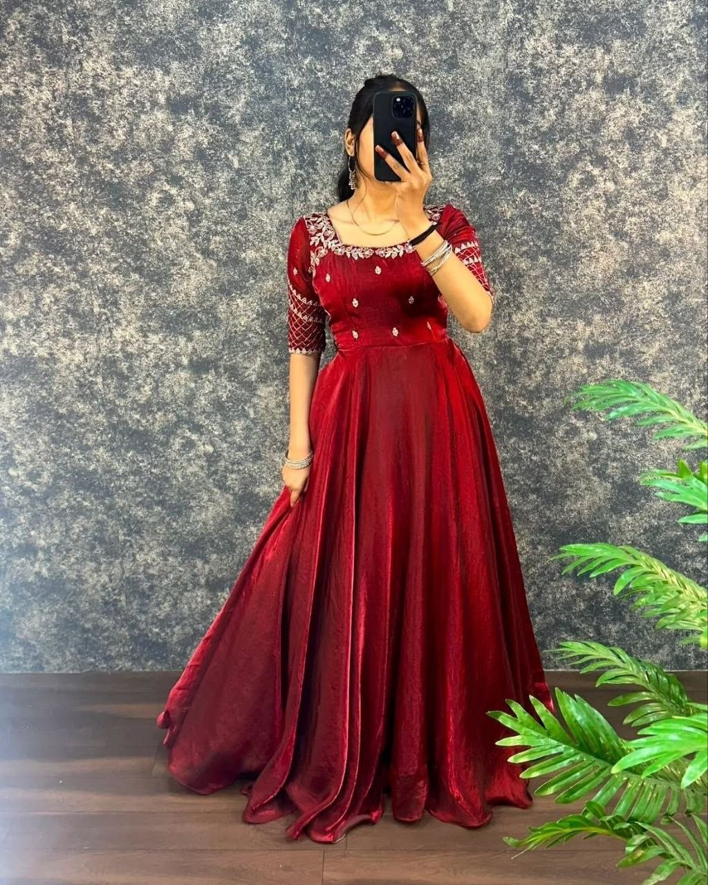 Anarkali  "Kalki" - Bordeaux