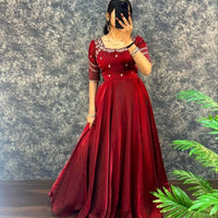 Anarkali  "Kalki" - Bordeaux