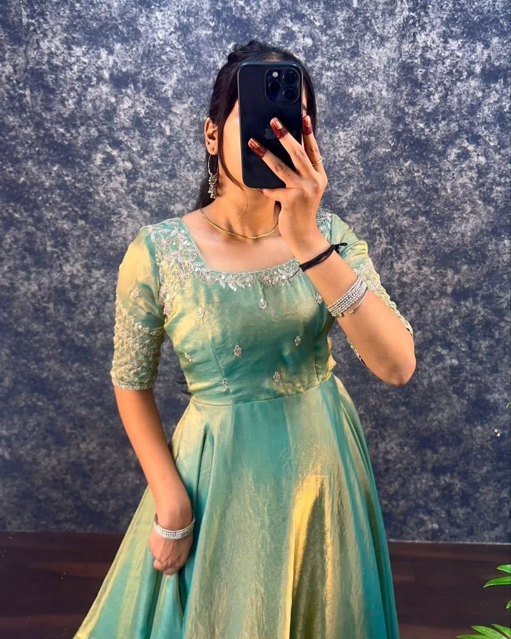 Anarkali  "Kalki" - Vert pistache