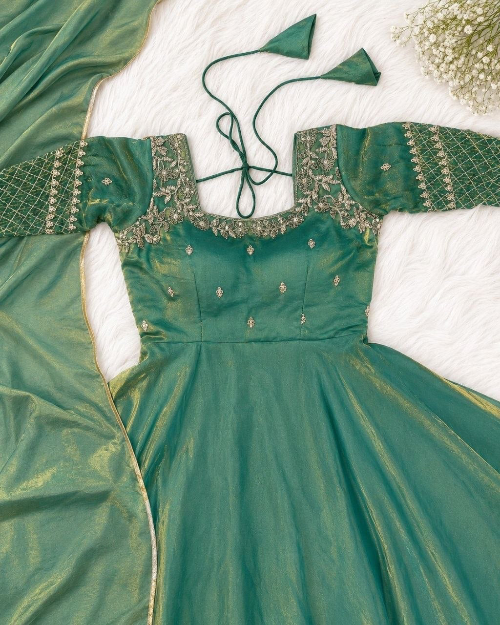 Anarkali  "Kalki" - Vert pistache