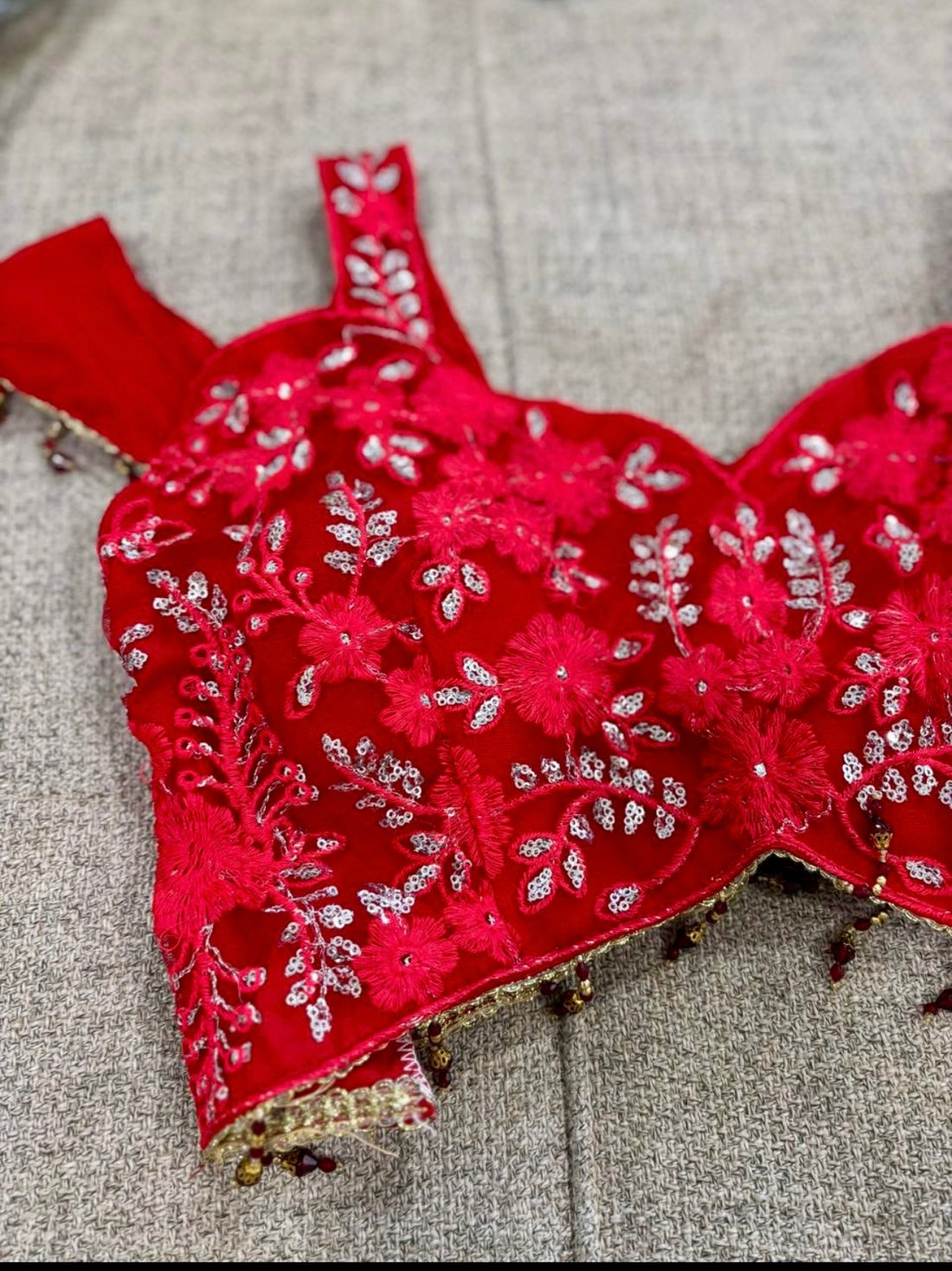 Lehenga collection "Sarodja" - Rouge Taille 38