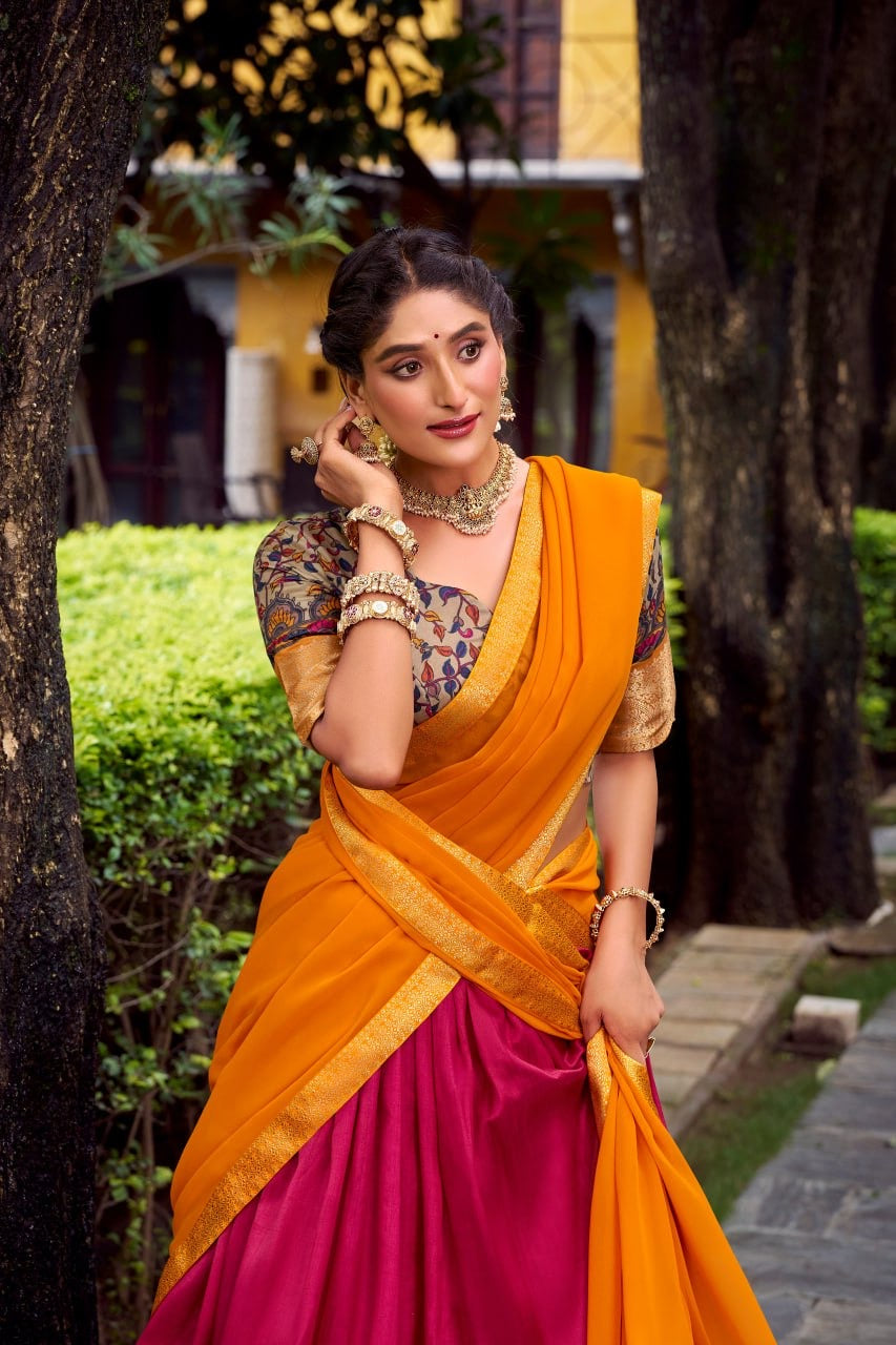 Lehenga « Krishika » - Rose