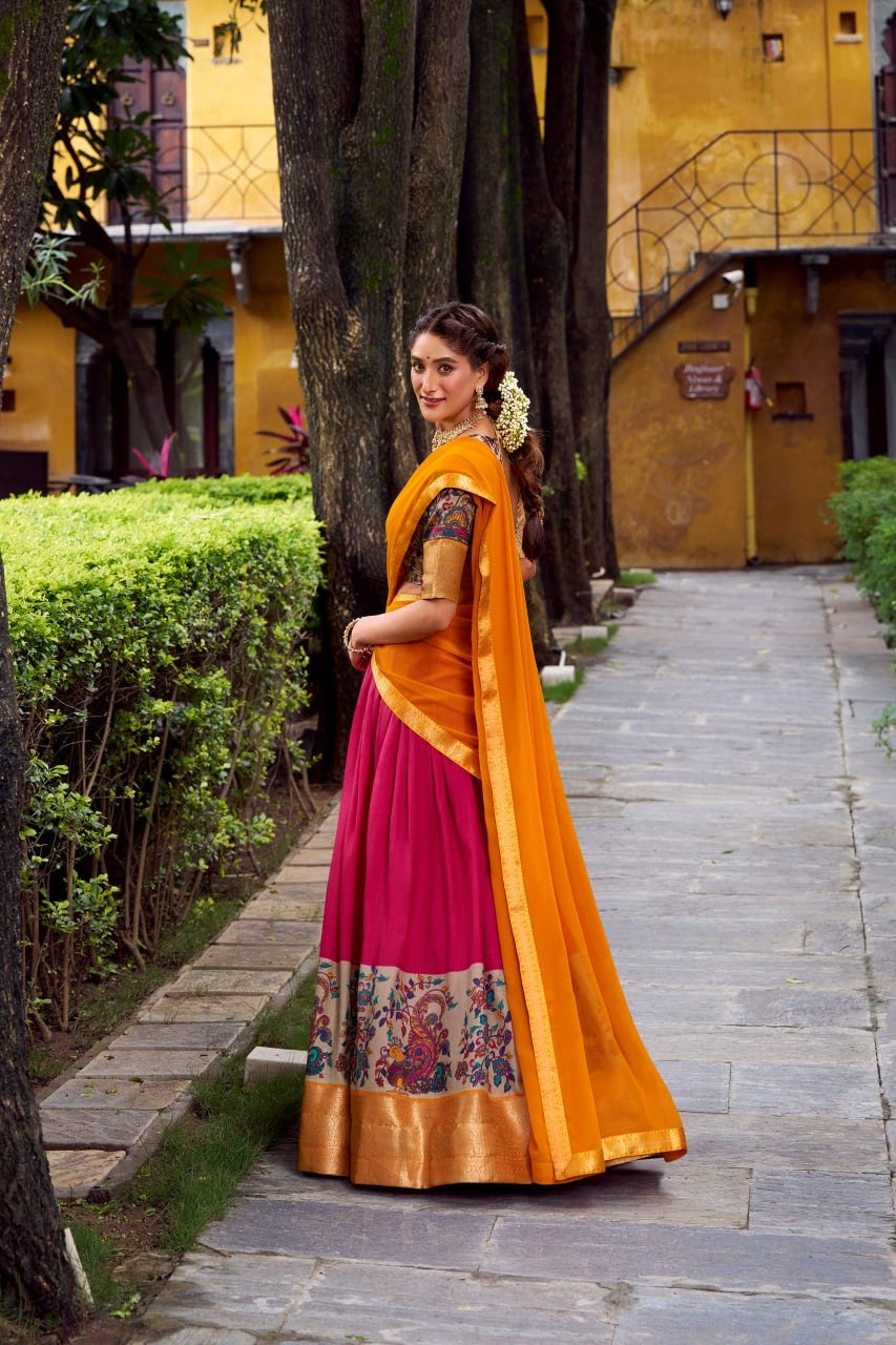 Lehenga « Krishika » - Rose