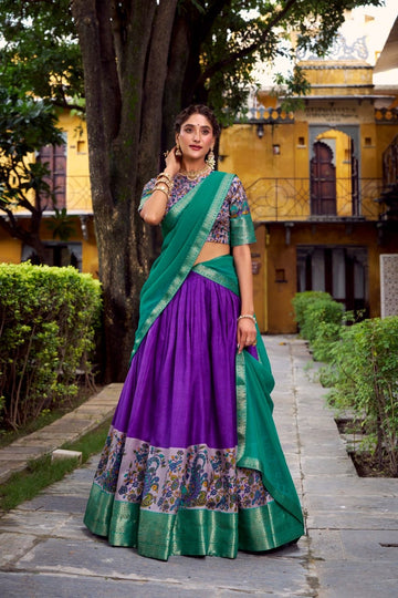 Lehenga « Krishika » - Violet