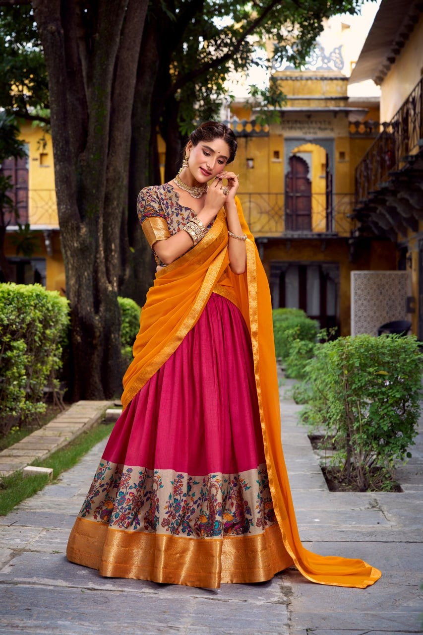 Lehenga « Krishika » - Rose