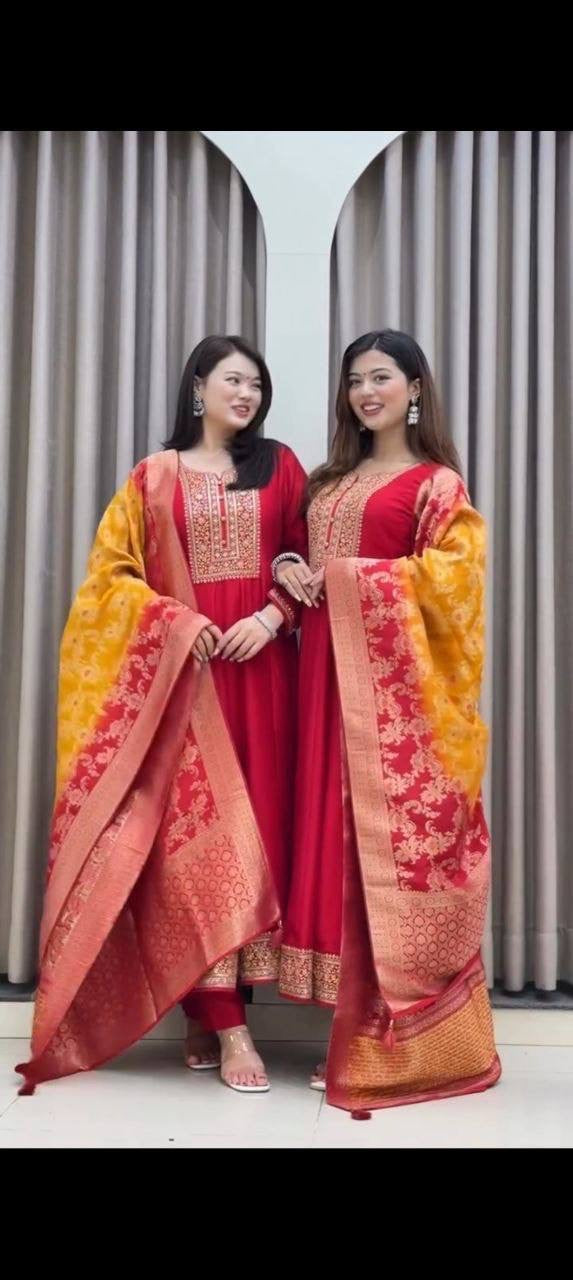 Anarkali/Robe Collection "Akshara 2 Anarkali" - Rouge