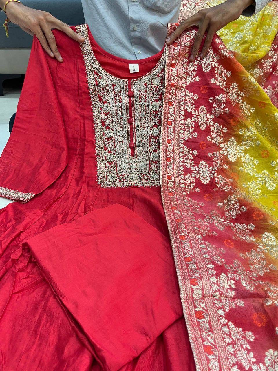 Anarkali/Robe Collection "Akshara 2 Anarkali" - Rouge