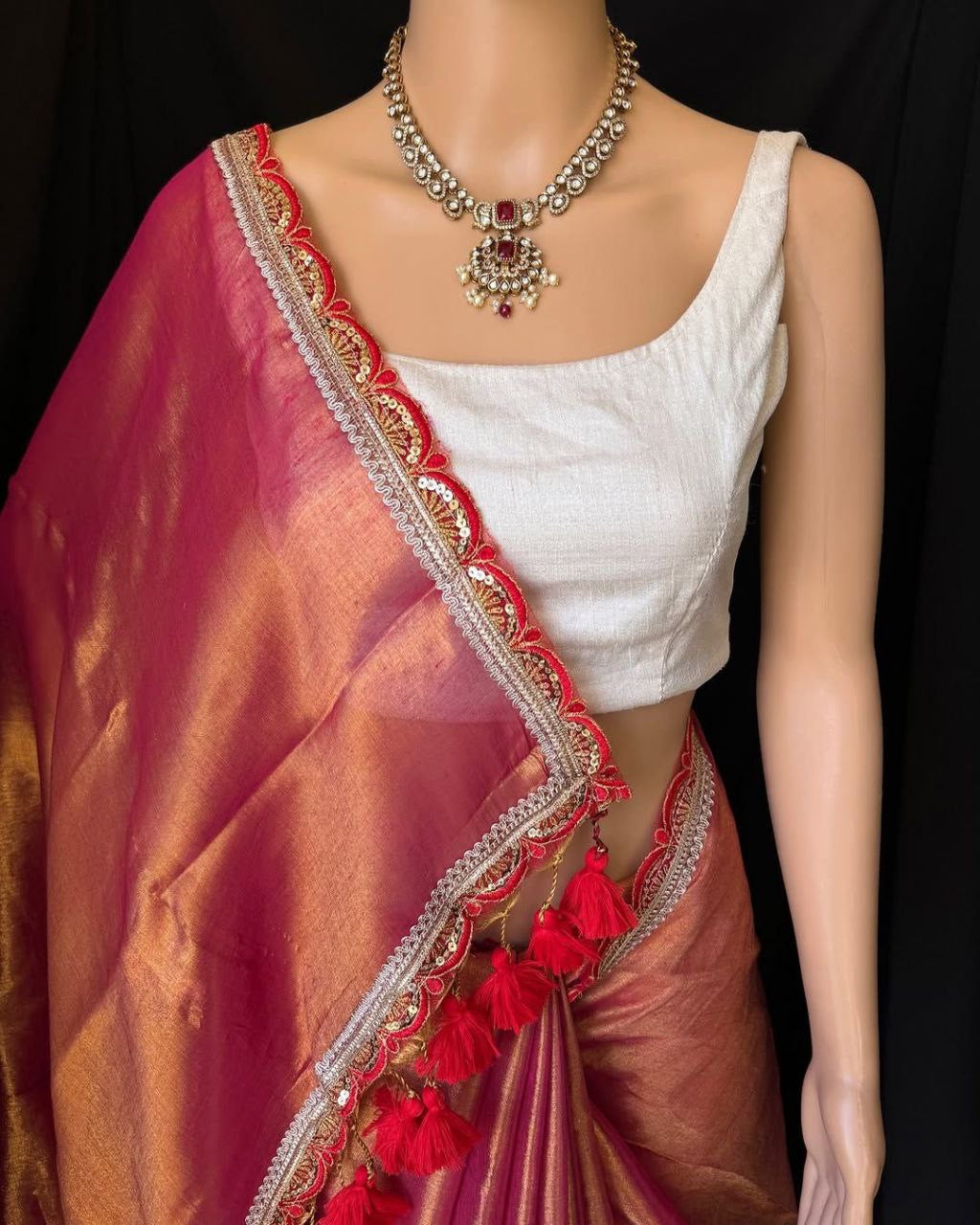 Sari "Shamila" - Rose