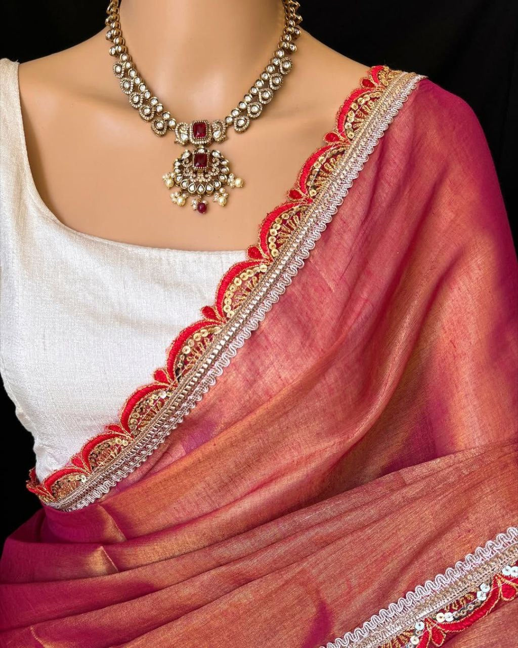 Sari "Shamila" - Rose