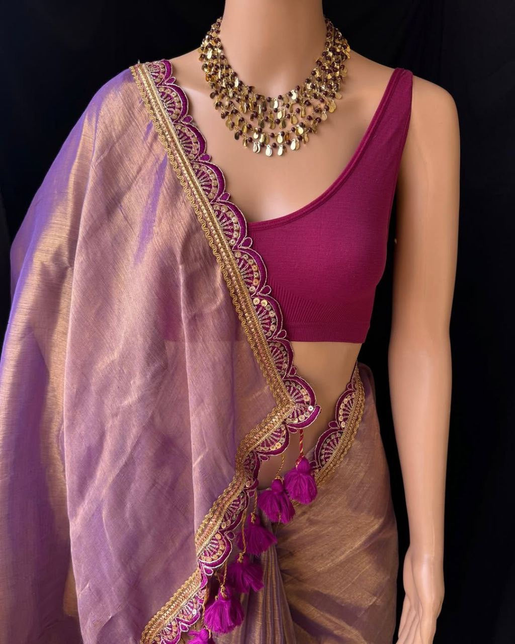 Sari "Shamila" - Violet