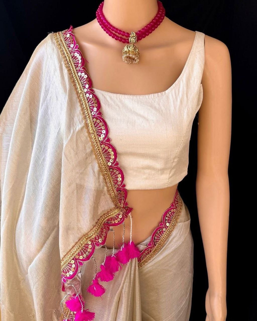 Sari "Shamila" - Beige