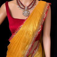 Sari "Shamila" - Jaune