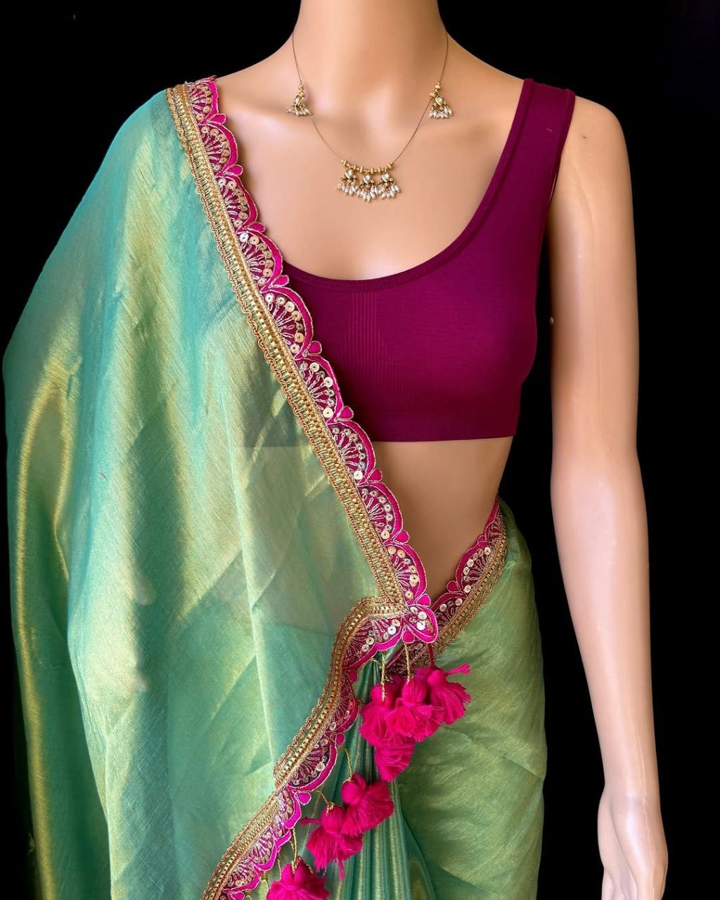 Sari "Shamila" - Vert