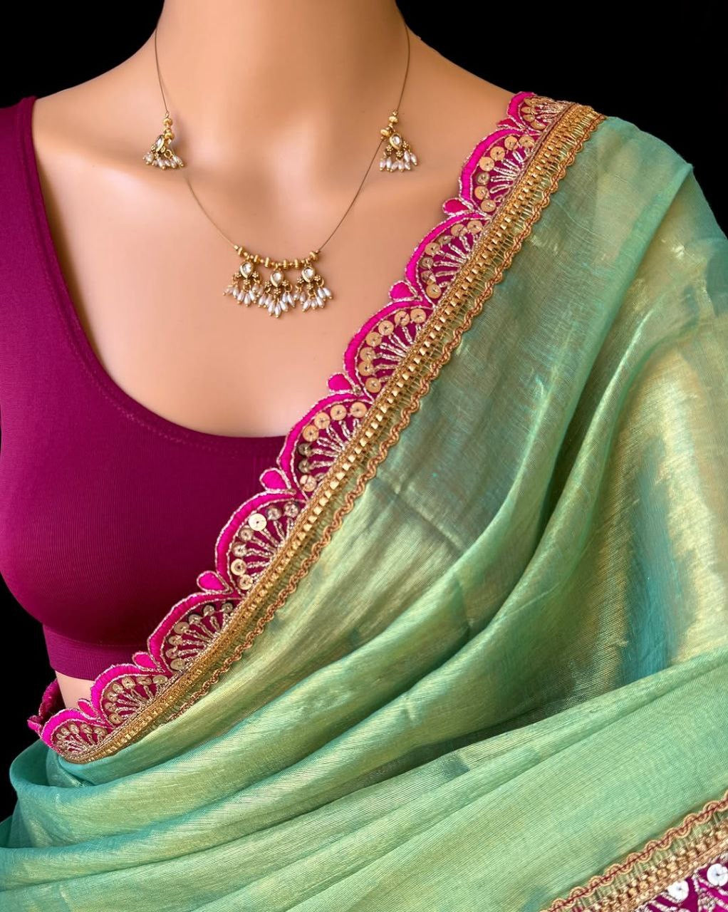 Sari "Shamila" - Vert