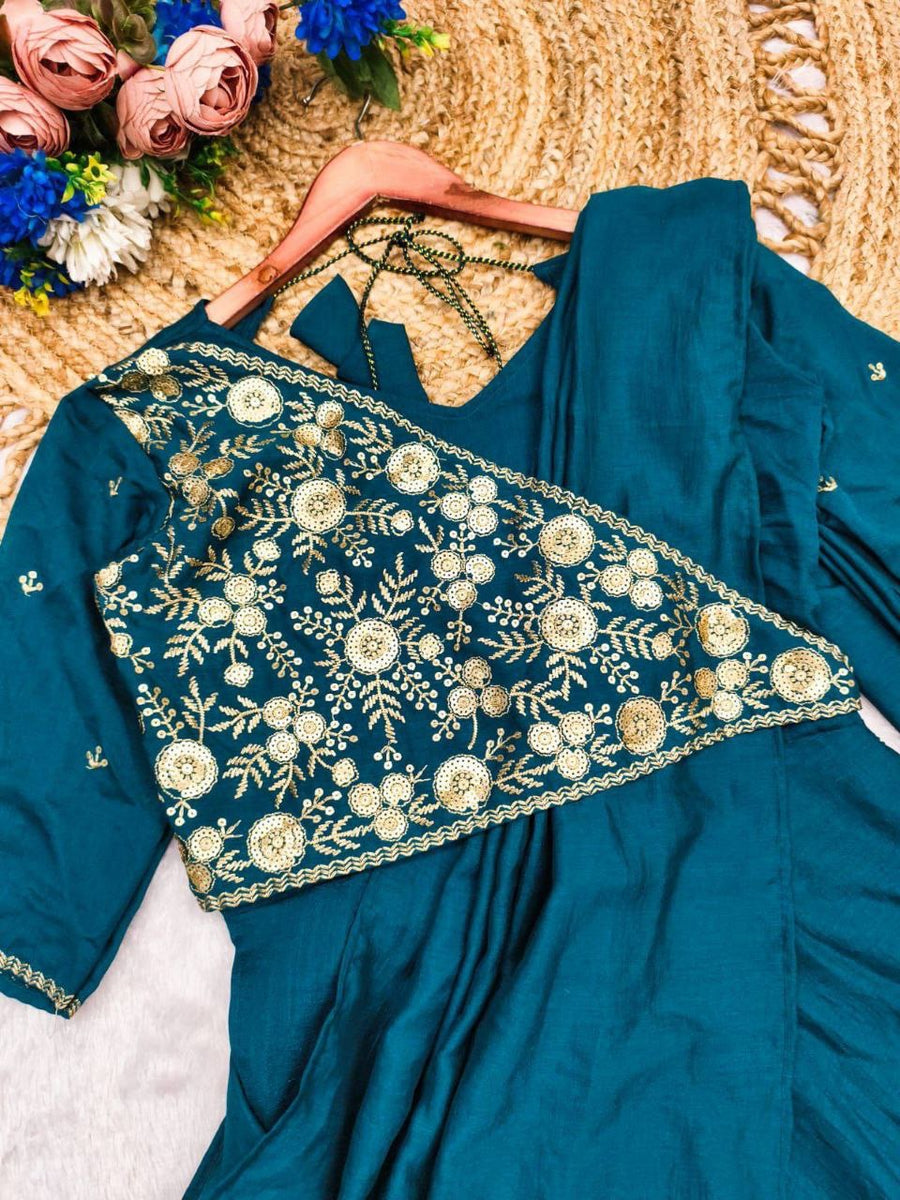Anarkali Collection "Meenakari" - Bleu