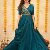 Anarkali Collection "Meenakari" - Bleu