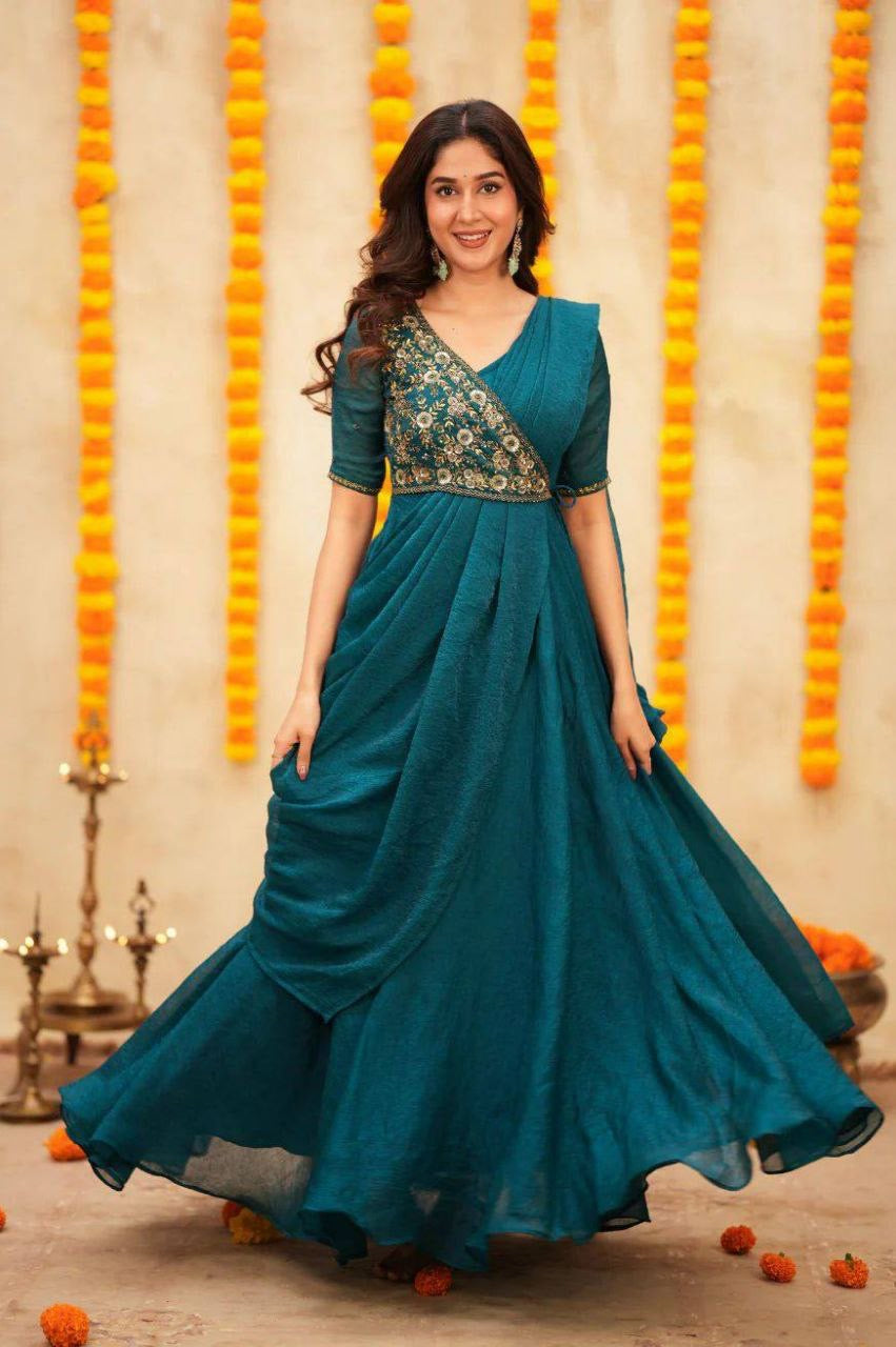 Anarkali Collection "Meenakari" - Bleu