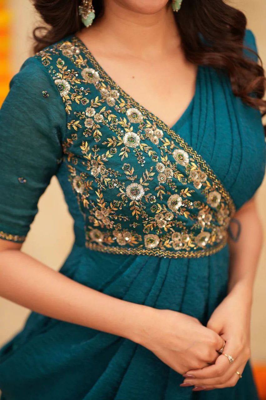 Anarkali Collection "Meenakari" - Bleu