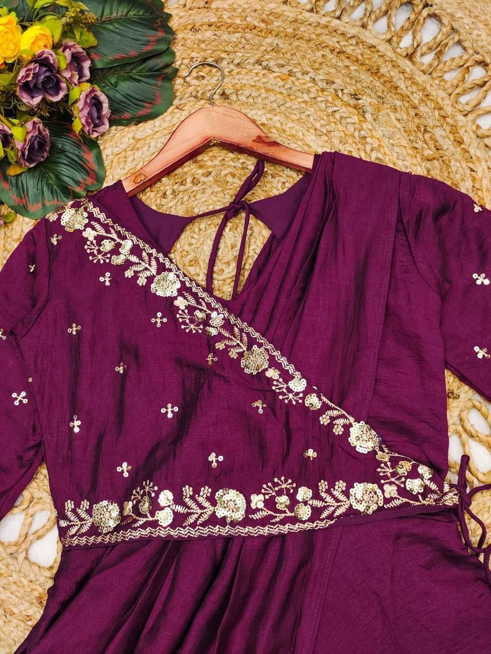 Anarkali Collection "Meenakari" - Bordeaux