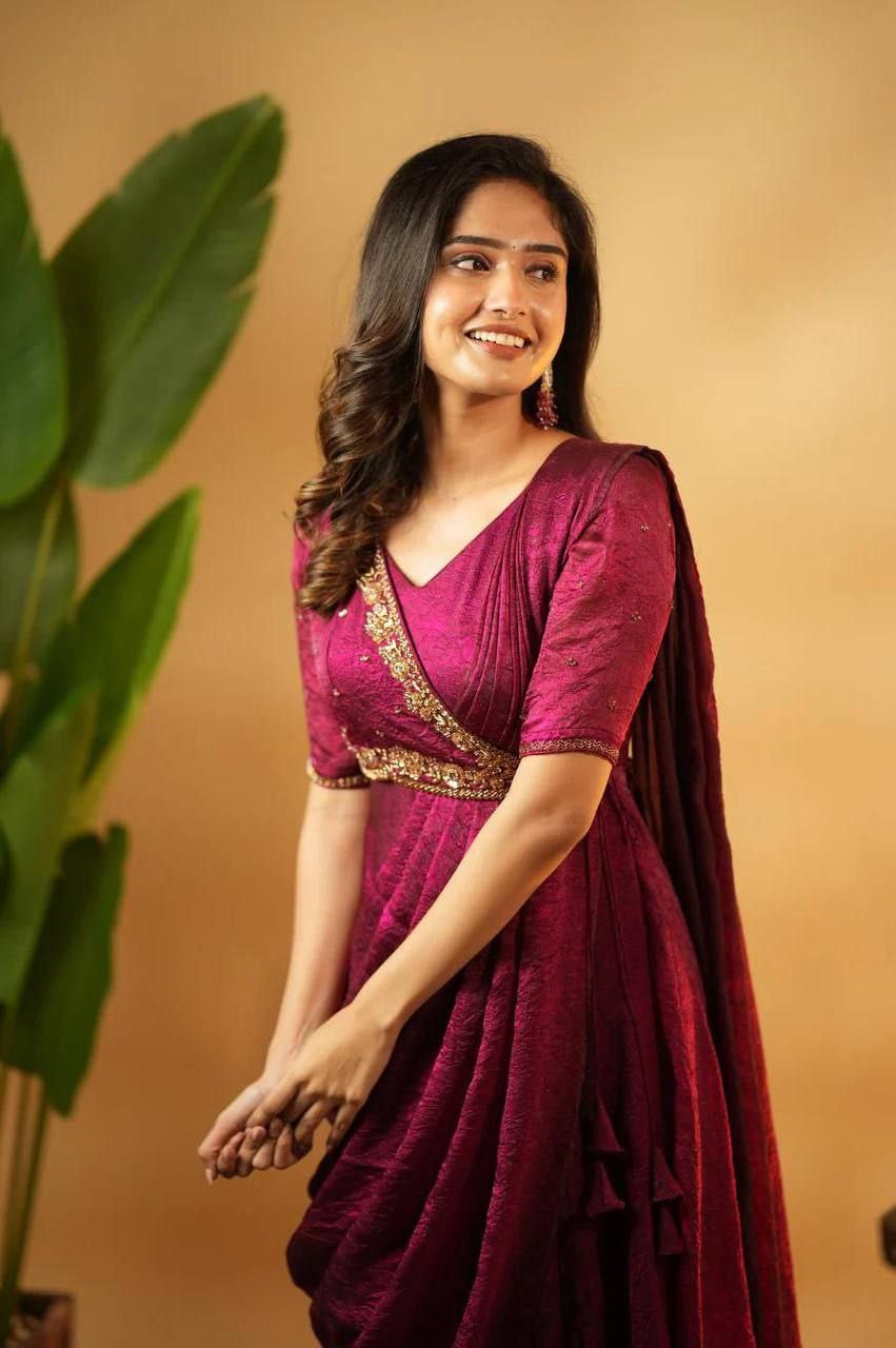 Anarkali Collection "Meenakari" - Bordeaux