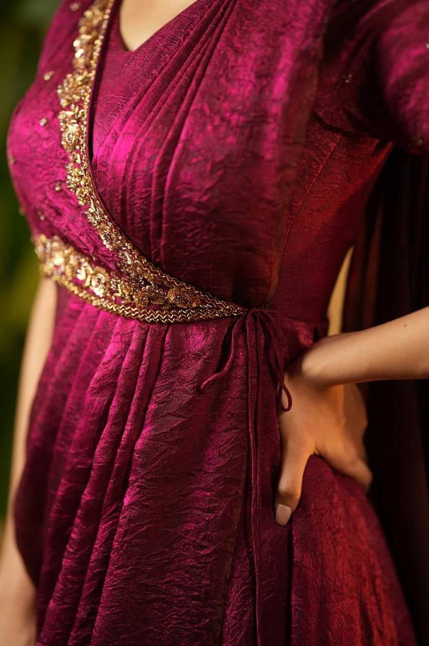 Anarkali Collection "Meenakari" - Bordeaux