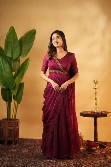 Anarkali Collection "Meenakari" - Bordeaux
