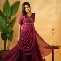 Anarkali Collection "Meenakari" - Bordeaux