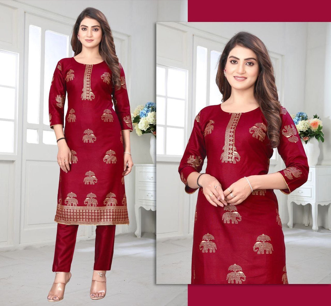 Punjabi "Shloka" - Rouge bordeaux