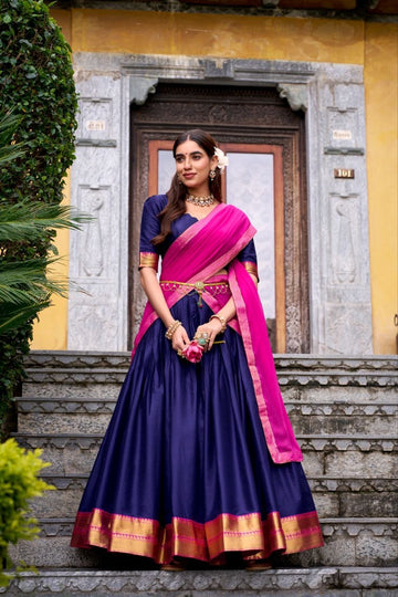 Lehenga collection "Harvani" - Bleu marine