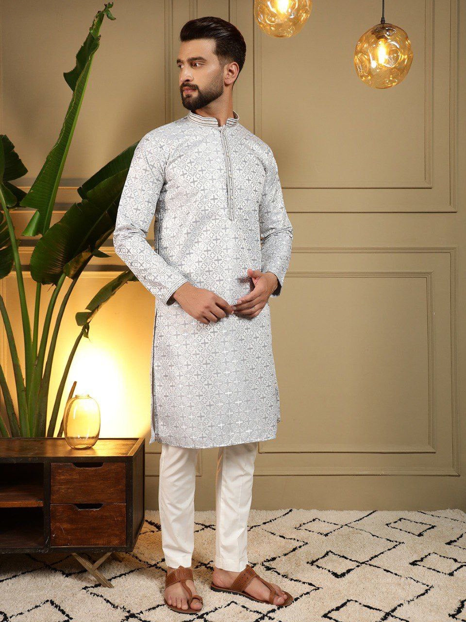 Kurta "Chudidar" - Gris