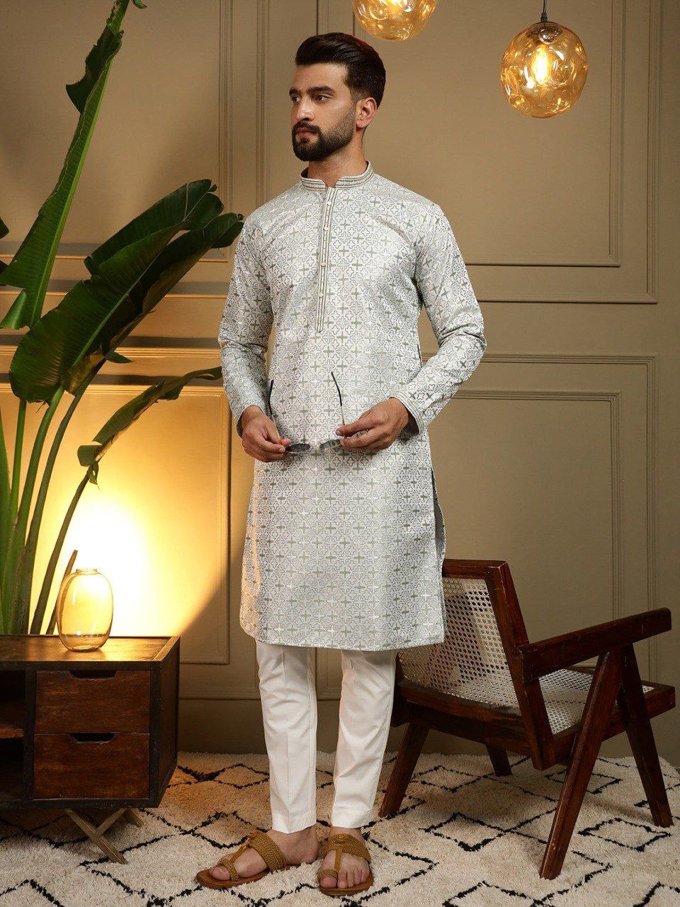 Kurta "Chudidar" - Bleu