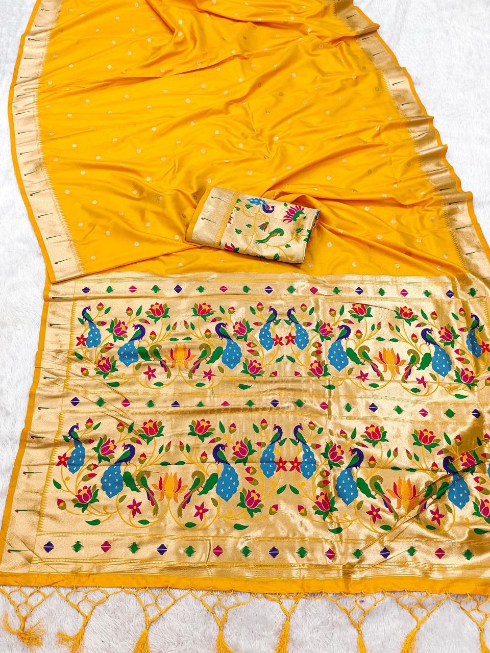 Sari "Shakila" - Jaune