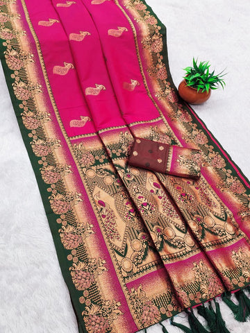 Sari "Slivani" - Fuchsia