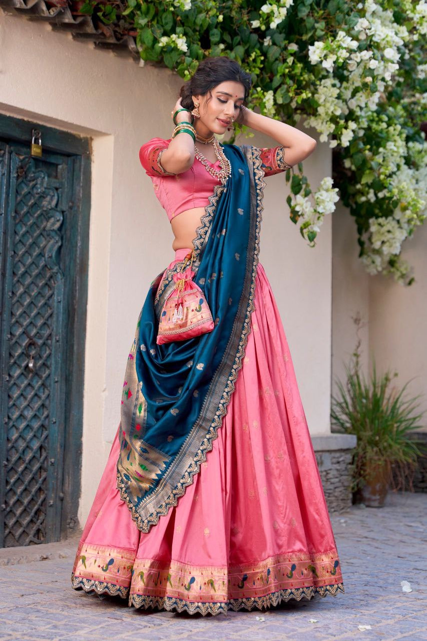 Lehenga collection "Indrany" - Rose poudré
