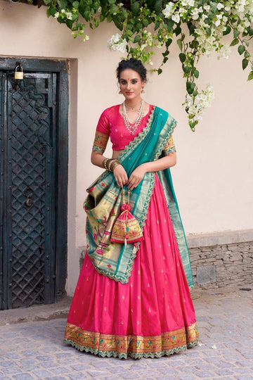 Lehenga collection "Indrany" - Rose bonbon