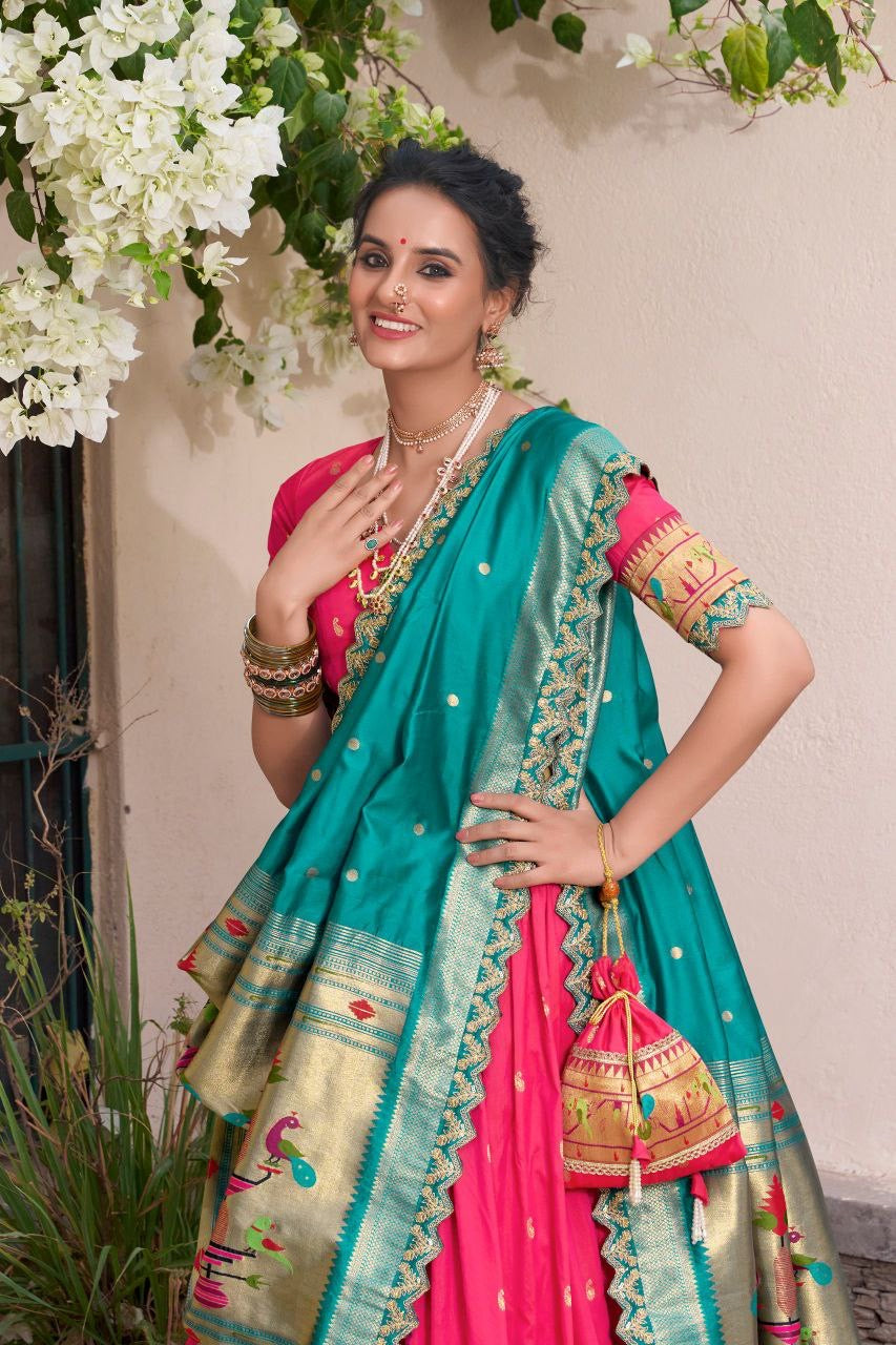 Lehenga collection "Indrany" - Rose bonbon