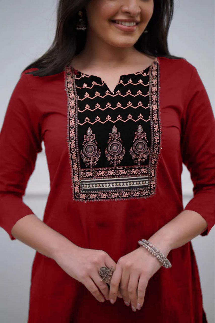 Punjabi "Kamala" - Rouge bordeaux